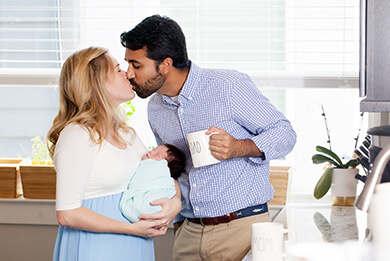 family photo shoot at home
